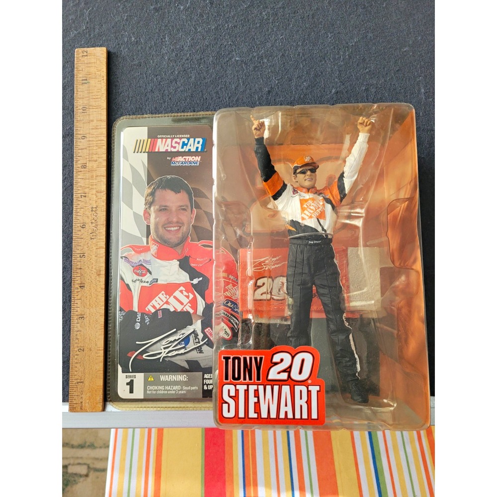 McFarlane Toys NASCAR Tony Stewart #20 Action Figure 2003 Vintage Plastic